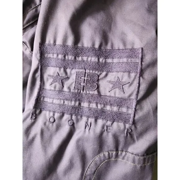 Bogner Vintage Purple Full Zip Retractable Hood Ski Jacket Women's Size 42 Read - Picture 4 of 12